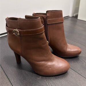 Tory Burch Bristol Brown Leather Ankle Boots